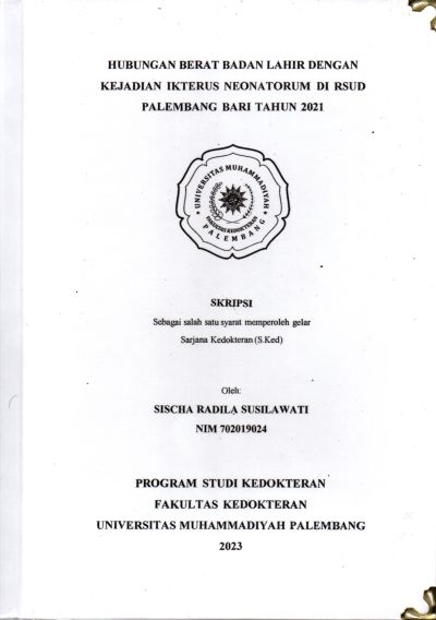 Hubungan Berat Badan Lahir Dengan Kejadian Ikterus Neonatorum Di RSUD Palembang BARI Tahun 2021