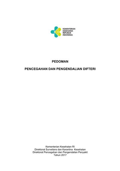 Sampul Pedoman Pencegahan Dan Pengendalian Difteri