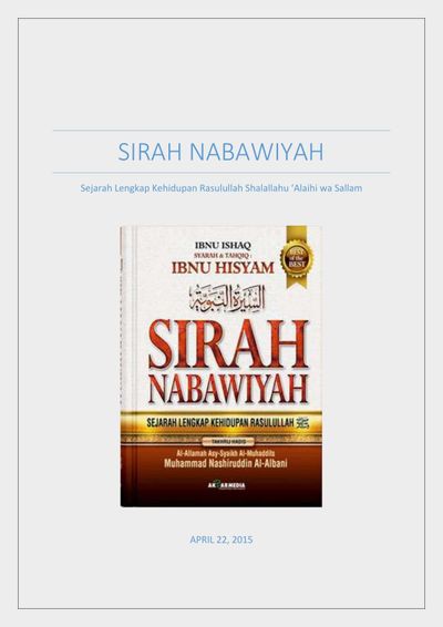 Sampul Sirah Nabawiyah