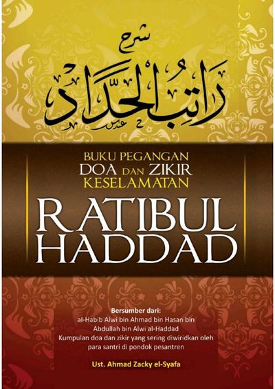 Sampul BUKU PEGANGAN DOA DAN ZIKR KESELAMATAN RATIBUL HADDAD